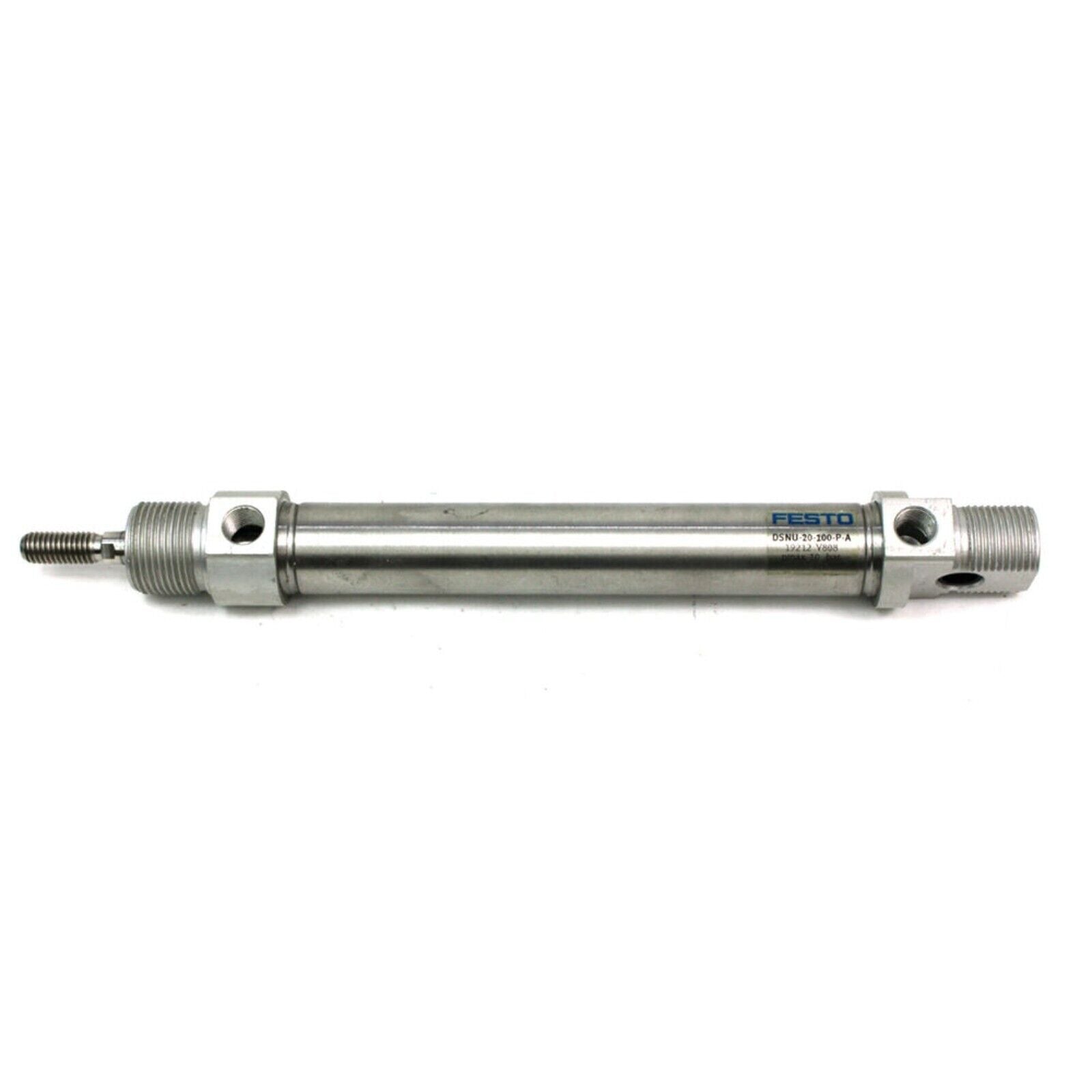 FESTO DSNU-20-100-P-A Cylinder, pneumatic component with threaded ends and fittings