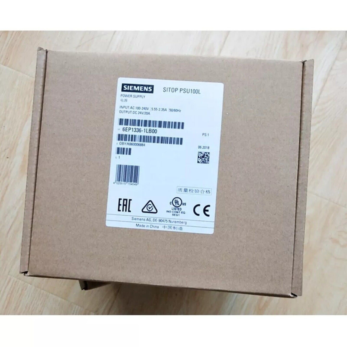 Siemens SITOP PSU100L Power Supply, model 6EP1336-1LB00, industrial automation component