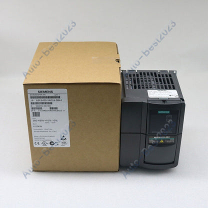 Siemens MICROMASTER 420 with filter, model 6SE6420-2AD24-0BA1, industrial automation part. 4.00kW, Made in EU.