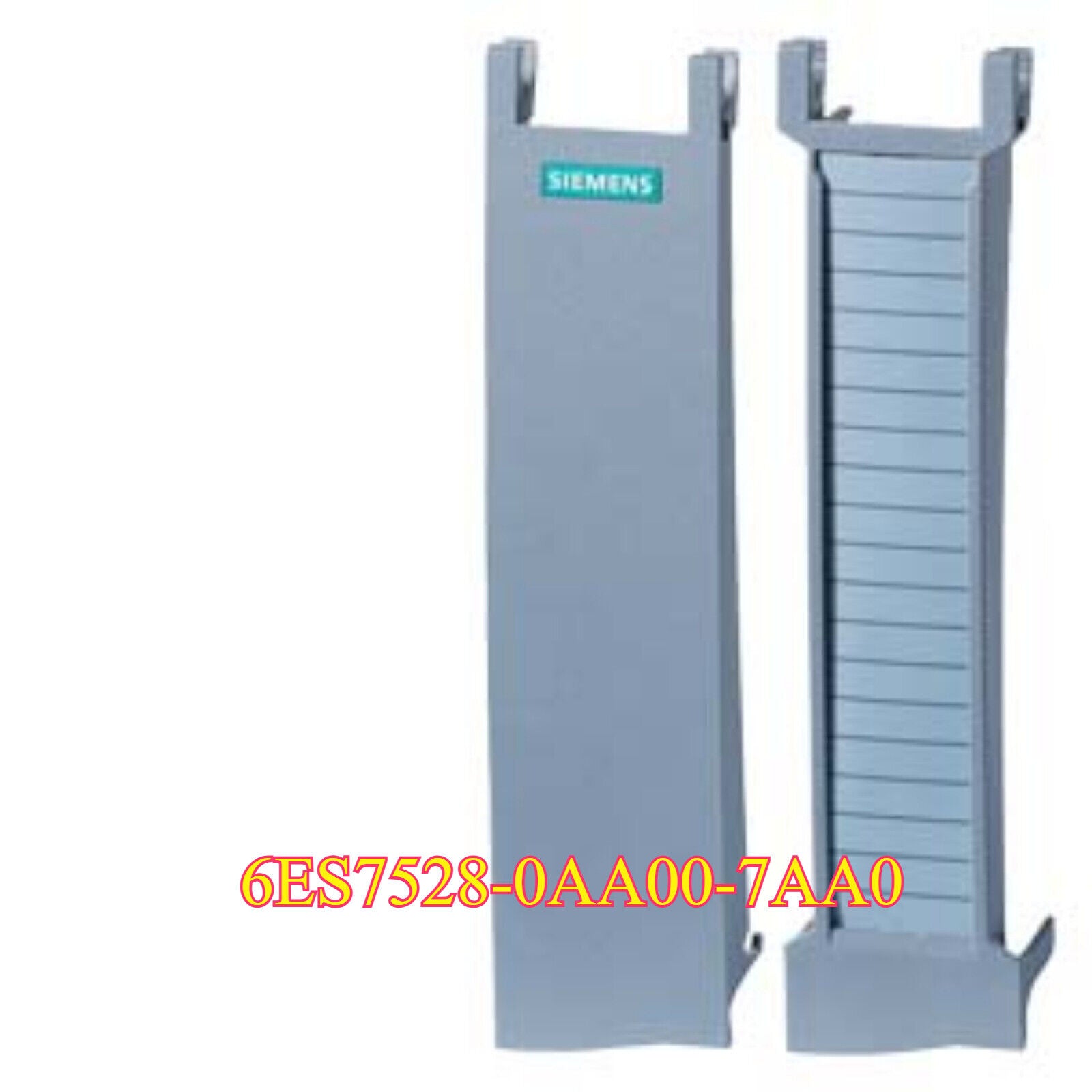 Siemens PLC Front Door 6ES7528-0AA00-7AA0, gray industrial automation part with Siemens logo.