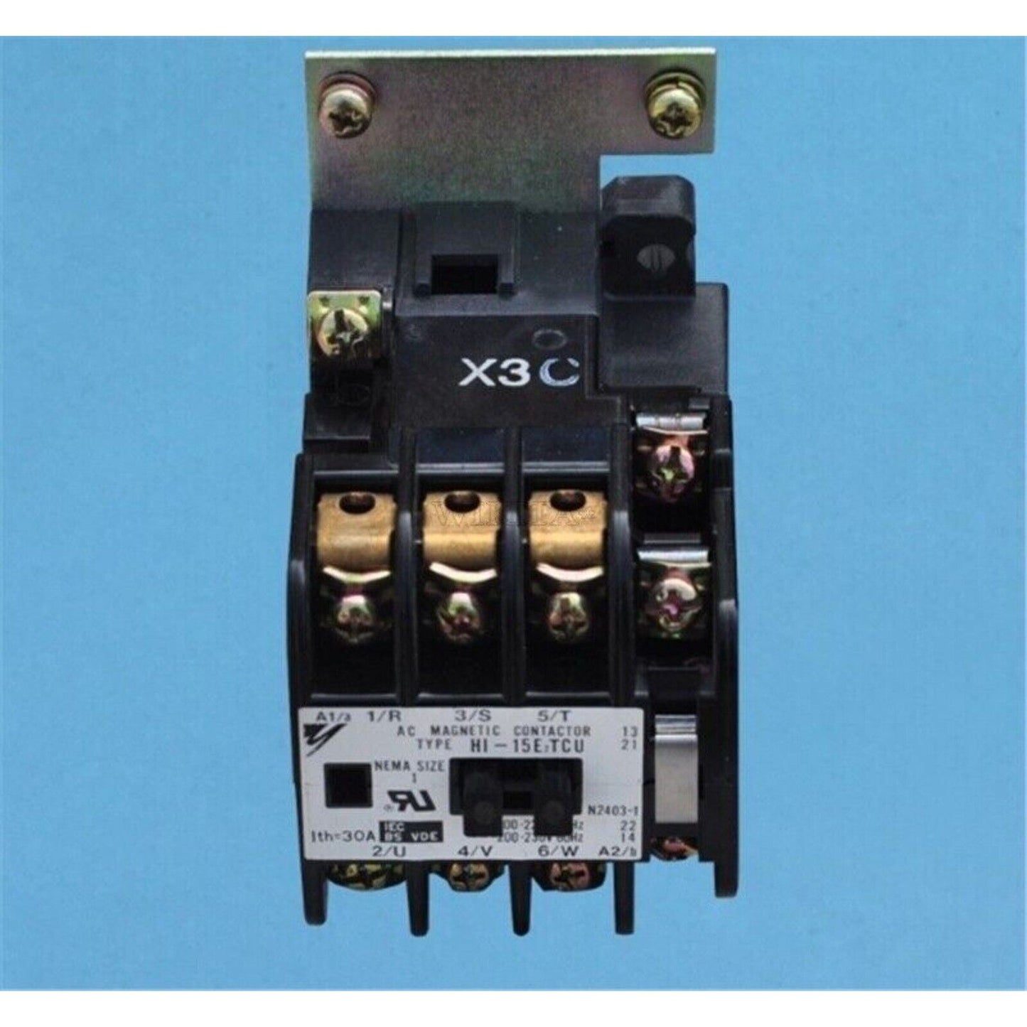 Yaskawa HI-15E2TCU AC Magnetic Contactor, industrial automation part, black and gold
