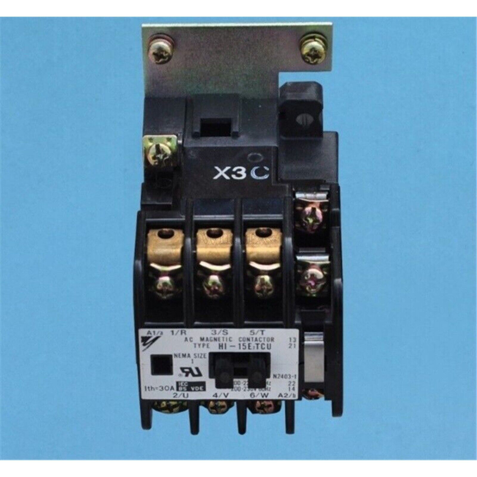 Yaskawa HI-15E2TCU AC Magnetic Contactor, industrial automation part, black and gold