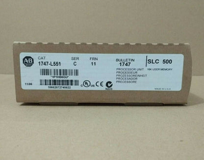 Sealed AB 1747-L551 /C SLC CPU Processor Unit Module Allen Bradley NEW IN BOX