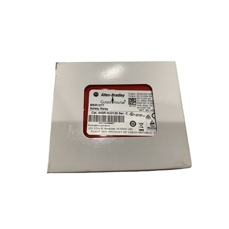 Allen-Bradley Guardmaster MSR127T Safety Relay 440R-N23126 for industrial safety applications.