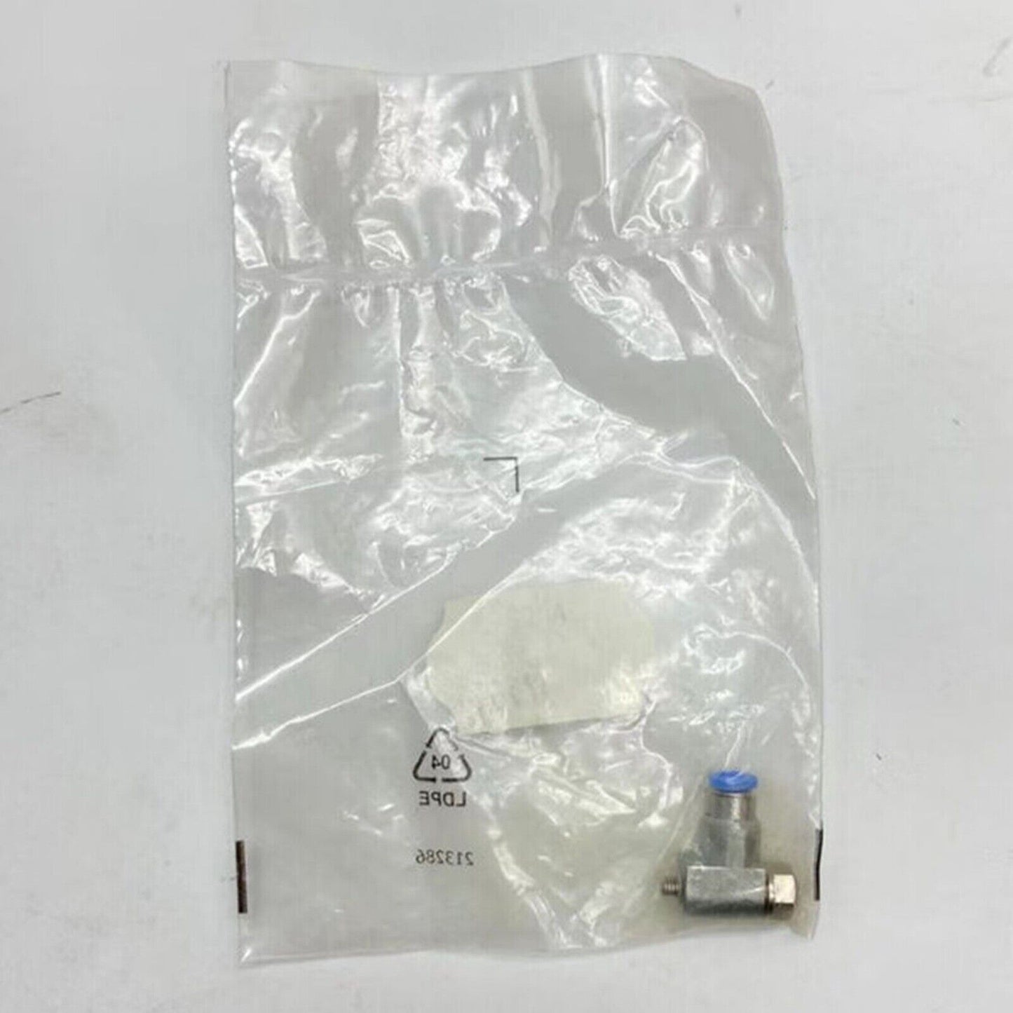 Festo GRLA-M3-QS-3 one-way flow control valve in a plastic bag