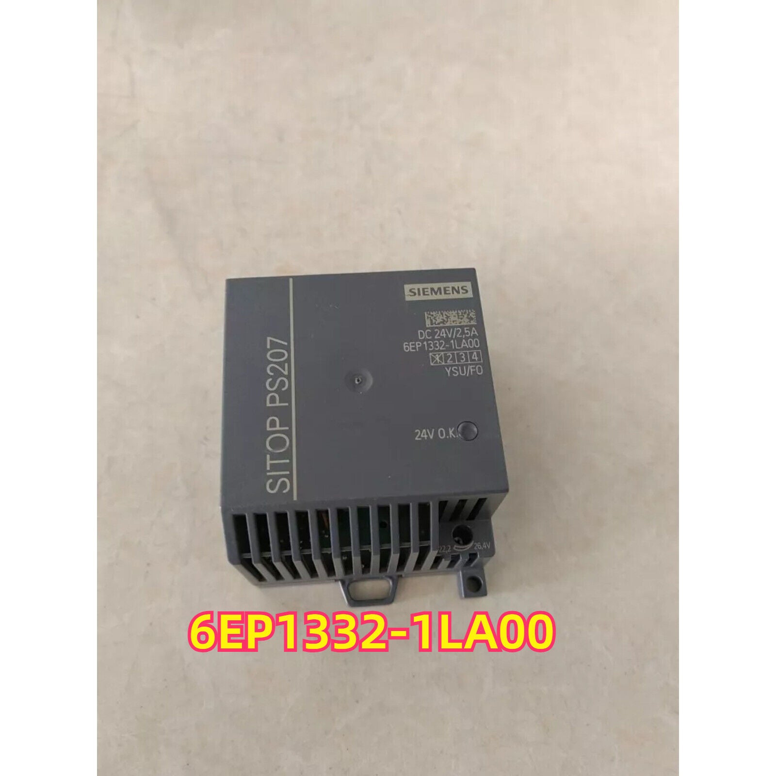 Siemens SITOP PS207 Power Supply, DC 24V/2.5A, model 6EP1332-1LA00, industrial automation parts