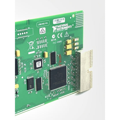 National Instruments PXI-6509 Digital I/O Module, green circuit board with components, data acquisition device