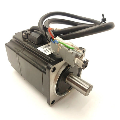 YASKAWA SGMAH-02BAF41 servo motor with black casing, cables, and connector, industrial automation part