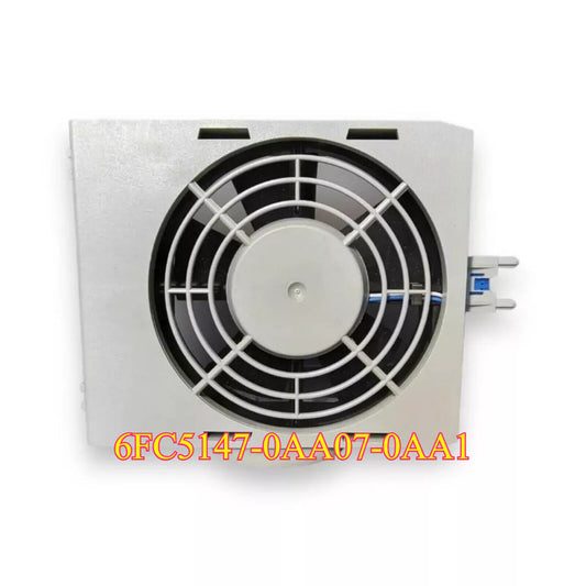 Siemens 6FC5147-0AA07-0AA1 PLC component. Gray casing with fan and text 6FC5147-0AA07-0AA1.