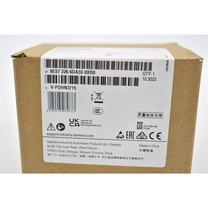 Siemens S7-1200 6ES7 226-6DA32-0XB0 Digital Output Module box label, industrial automation part