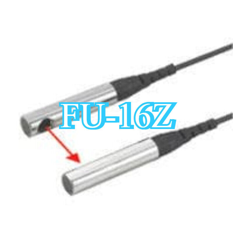 Keyence FU-16Z Fiber Optic Sensor, silver body with black cable, sensor components.