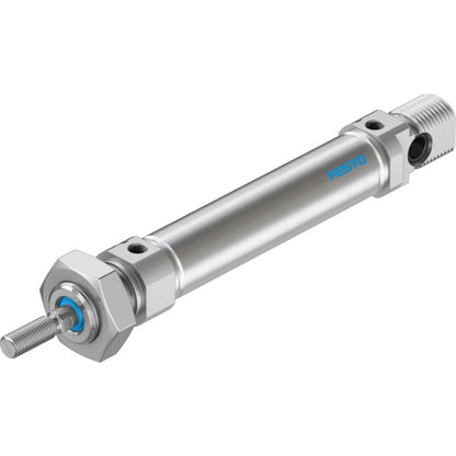 Festo DSNU-16-40-PPV-A cylinder, industrial automation component. Made of steel with a blue seal.
