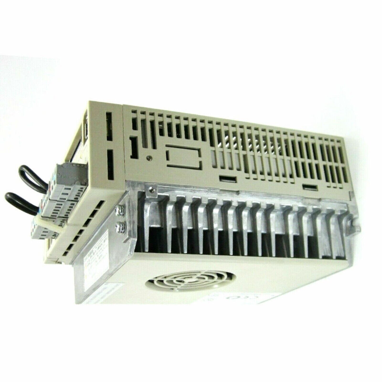 YASKAWA SGDH-08AE-S Servo Drive, beige and silver color, industrial automation component, with vents and fan.