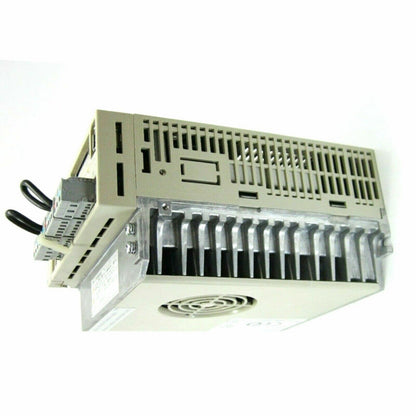 YASKAWA SGDH-08AE-S Servo Drive, beige and silver color, industrial automation component, with vents and fan.