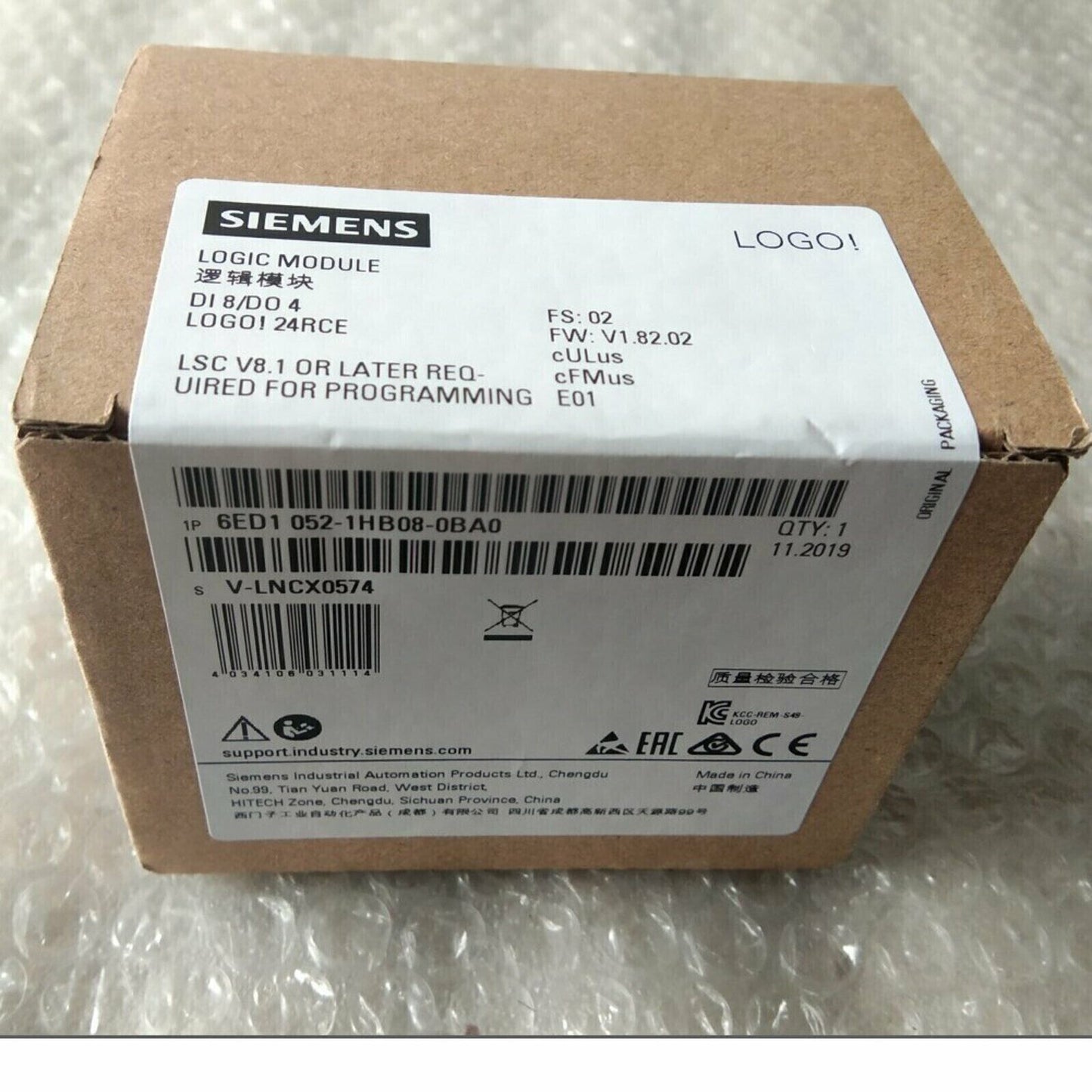 Siemens Logic Module 6ED1 052-1HB08-0BA0, new industrial automation control unit for SINAMICS G120
