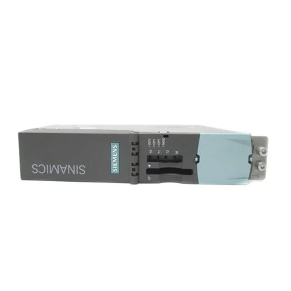 SINAMICS S120 CU320 Control Unit Module by Siemens. Gray and blue industrial automation component with text.