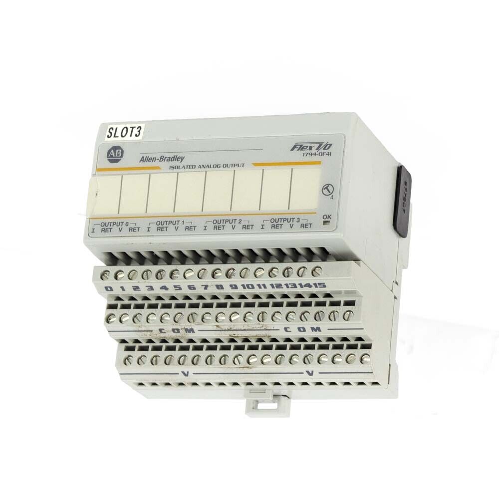Allen-Bradley 1794-OF4I Flex I/O Analog Output Module, SLOT3, isolated output, industrial automation part.
