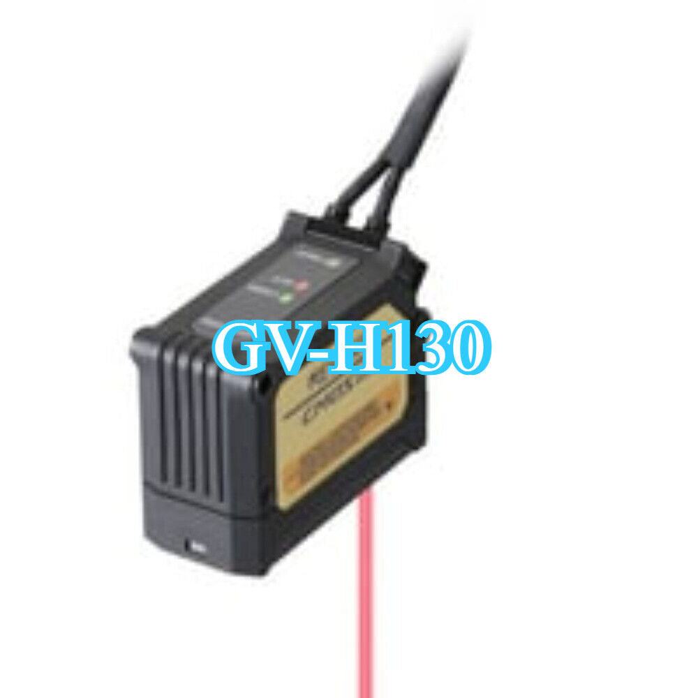 Keyence GV-H130 Laser Sensor, black rectangular sensor with a red laser beam.