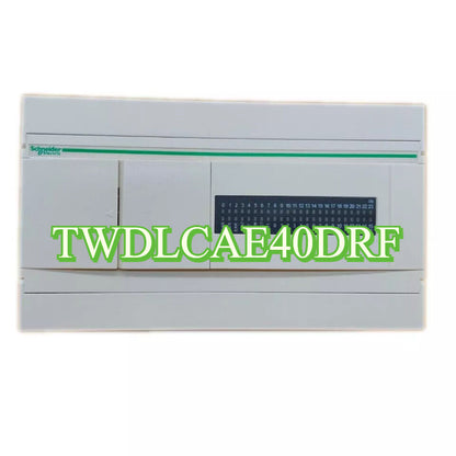 Schneider Electric TWDLCAE40DRF PLC Base Unit, white and gray, with digital input display.