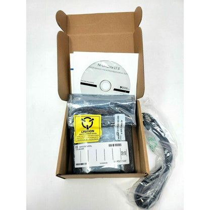 National Instruments USB-6009 I/O device in box with software and cable. Data acquisition equipment.