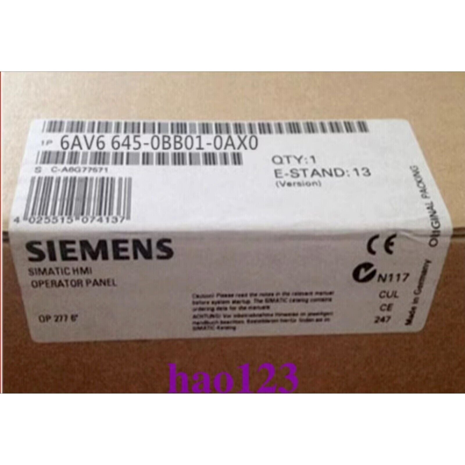 Siemens SIMATIC HMI Operator Panel 6AV6 645-0BB01-0AX0 in box, industrial automation part