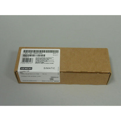 Siemens SIMATIC S7-300 front connector in packaging, part number 6ES7392-1AM00-0AA0, industrial automation equipment