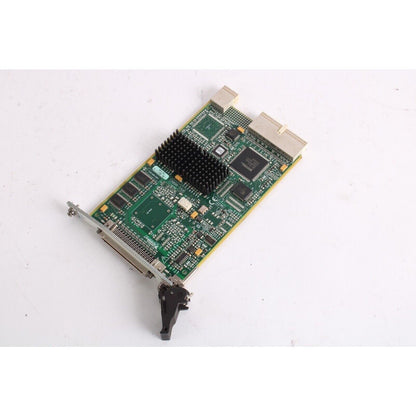 National Instruments PXI-6602 module. Data acquisition component with PXI and I/O ports, black heatsink