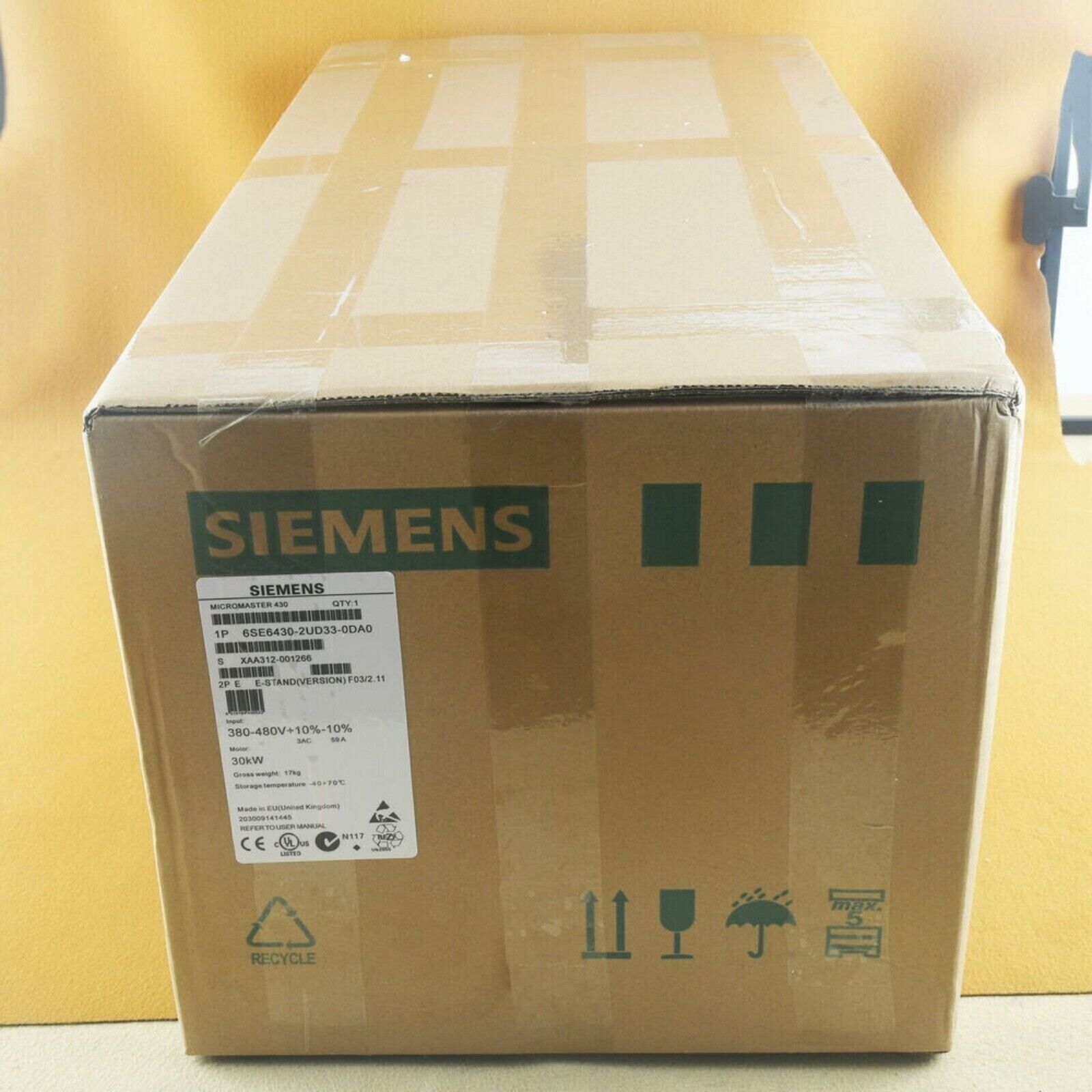 Siemens Micromaster 430 Drive 6SE6430-2UD33-0DA0, Industrial Automation