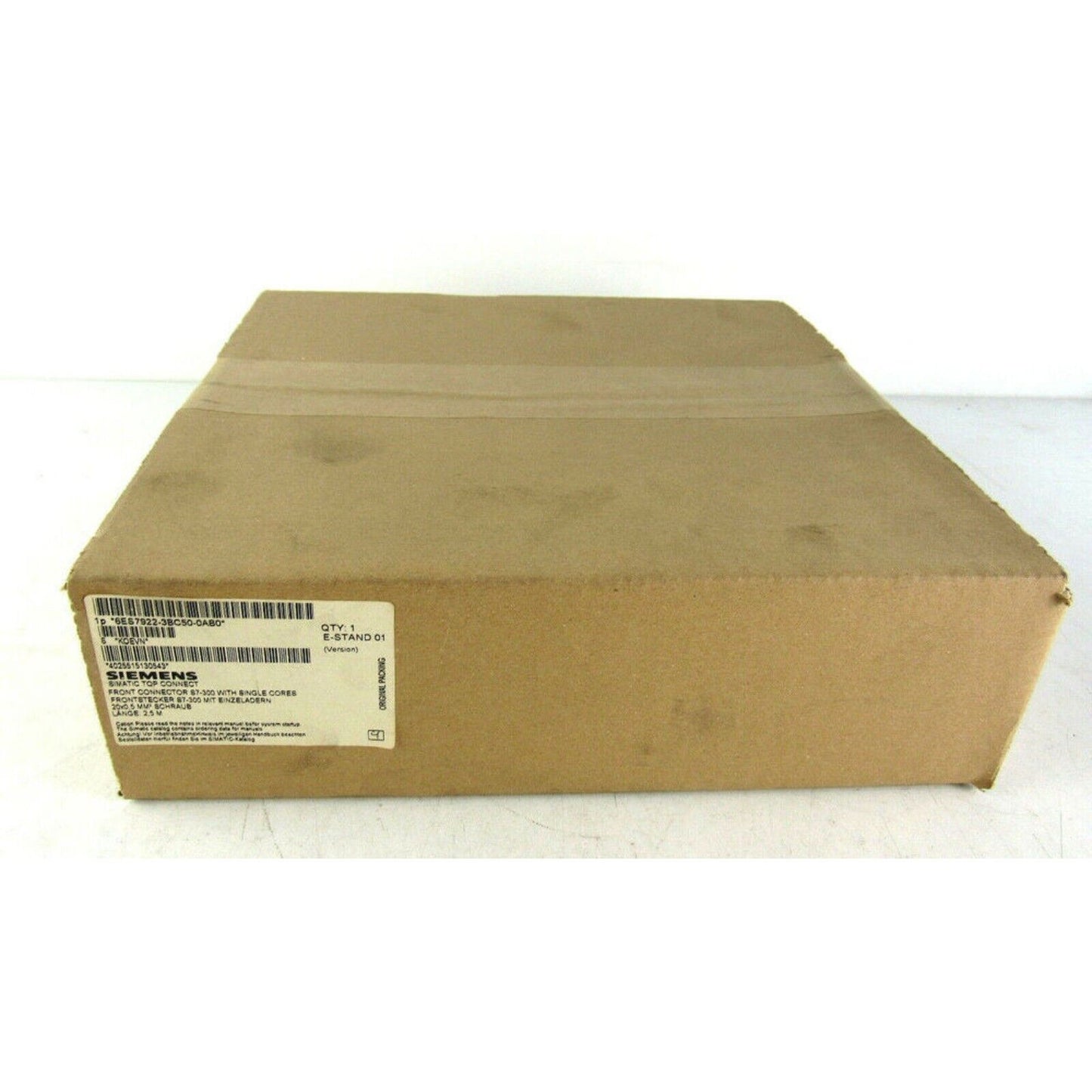 Siemens 6ES7922-3BC50-0AB0 front connector packaging, industrial automation part, original packing, 6ES7 922-3BC50-0AB0.