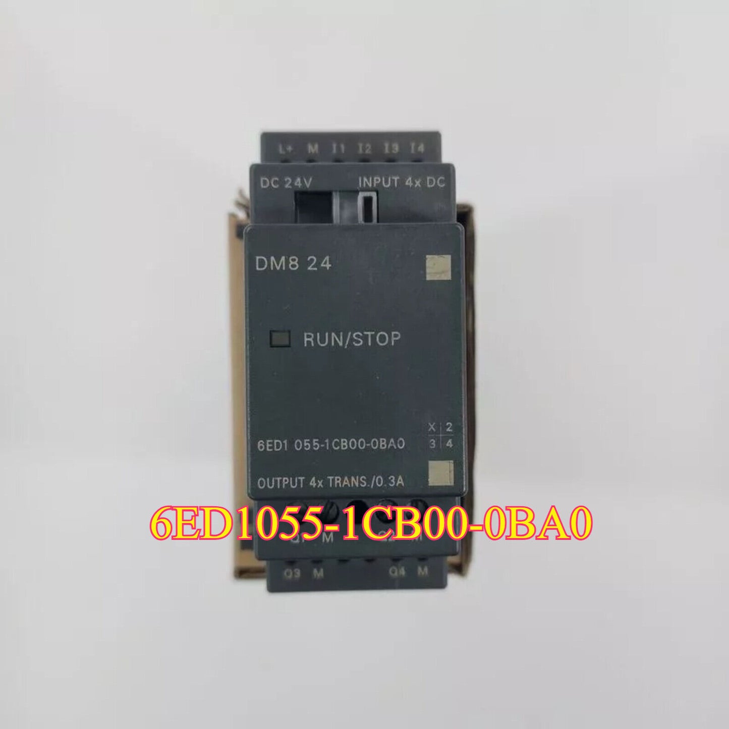 Siemens 6ED1055-1CB00-0BA0 DM8 24 Expansion Module, industrial automation component, DC 24V input and output.