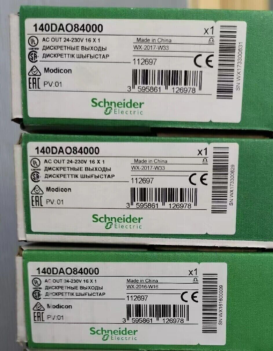 Schneider Electric 140DAO84000 I/O module boxes, fast shipping