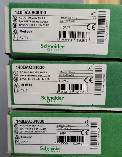 Schneider Electric 140DAO84000 I/O module boxes, fast shipping