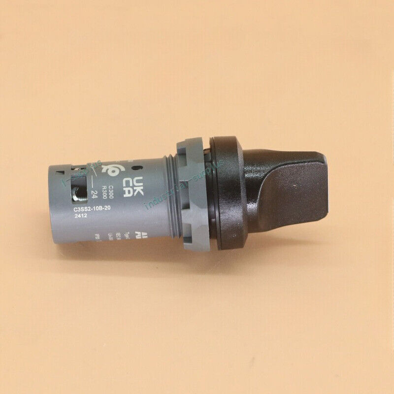 ABB C3SS2-10B-20 Pushbutton Switch, gray and black, a key component for industrial automation systems.
