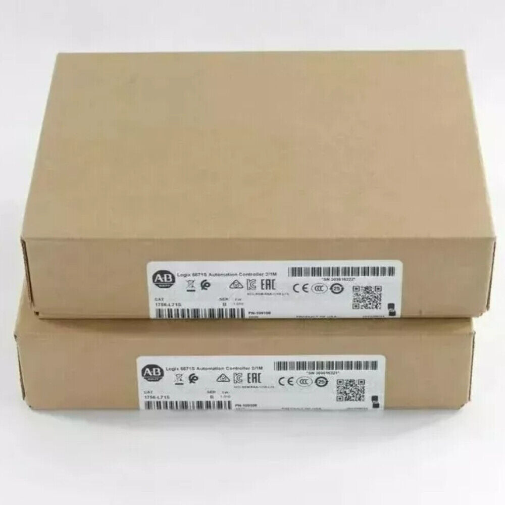 Allen-Bradley 1756-L71S ControlLogix Controller boxes, featuring product labels with AB logo.