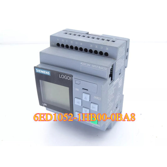 Siemens LOGO! 24RCE Logic Module 6ED1052-1HB00-0BA8, gray PLC with display and buttons