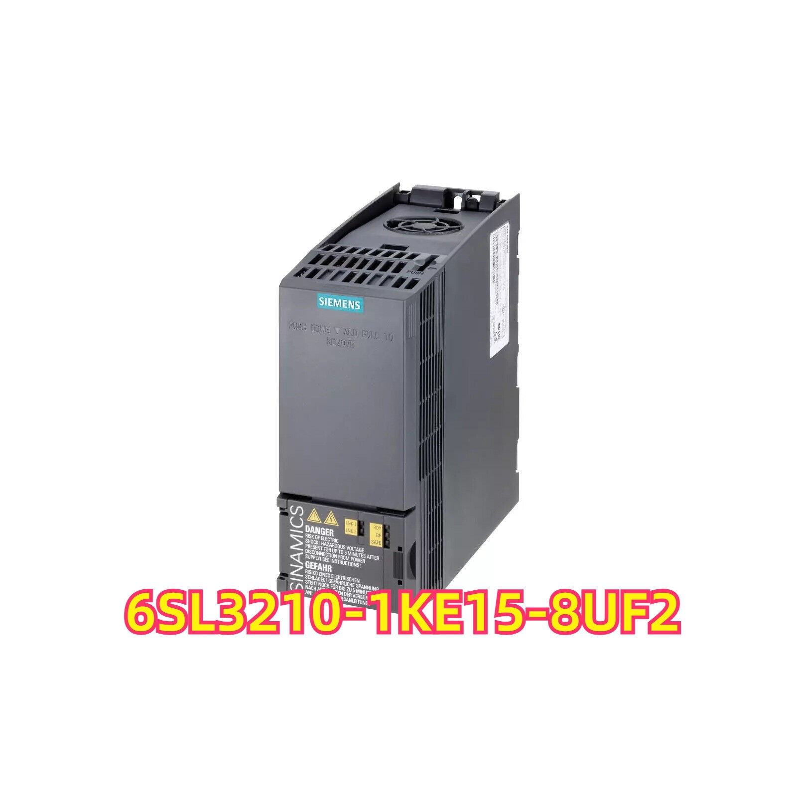 Siemens SINAMICS G120C Frequency Inverter, 6SL3210-1KE15-8UF2, Black, for industrial automation applications