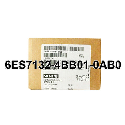 Siemens SIMATIC ET 200S digital output module 6ES7132-4BB01-0AB0, industrial automation spare part, original packaging.