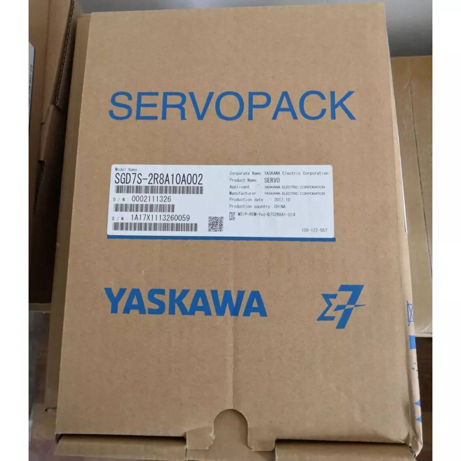 YASKAWA SGD7S-2R8A10A002 SERVOPACK Servo Driver in Box, Industrial Automation Part