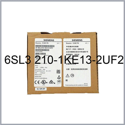 Siemens SINAMICS G120C 6SL3210-1KE13-2UF2 drive in packaging, 1.1KW industrial converter.