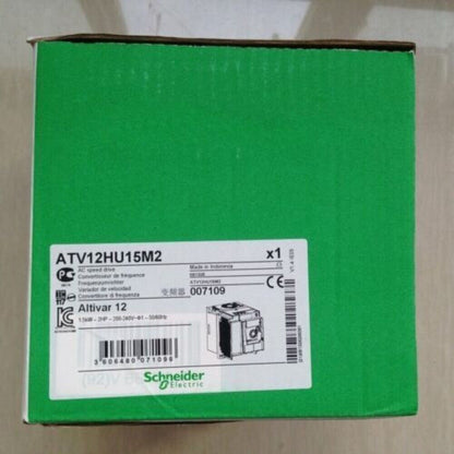 Schneider Electric ATV12HU15M2 Inverter box, compact variable speed drive for industrial applications, Altivar 12 series