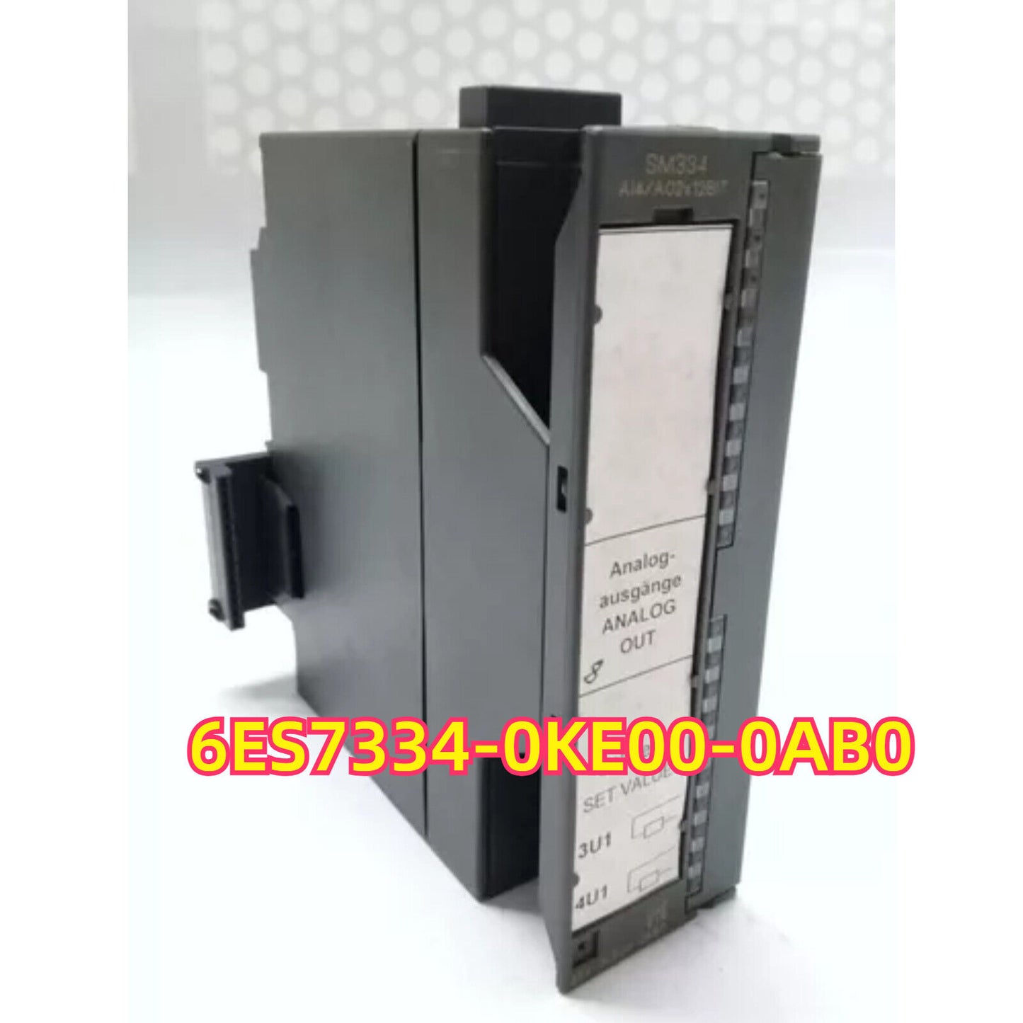 Siemens S7-300 Analog Module SM 334, black with gray label and text