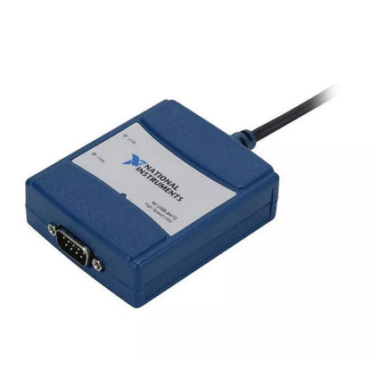 NI USB-8473 High-Speed CAN Interface Device, blue enclosure with connector and USB cable.