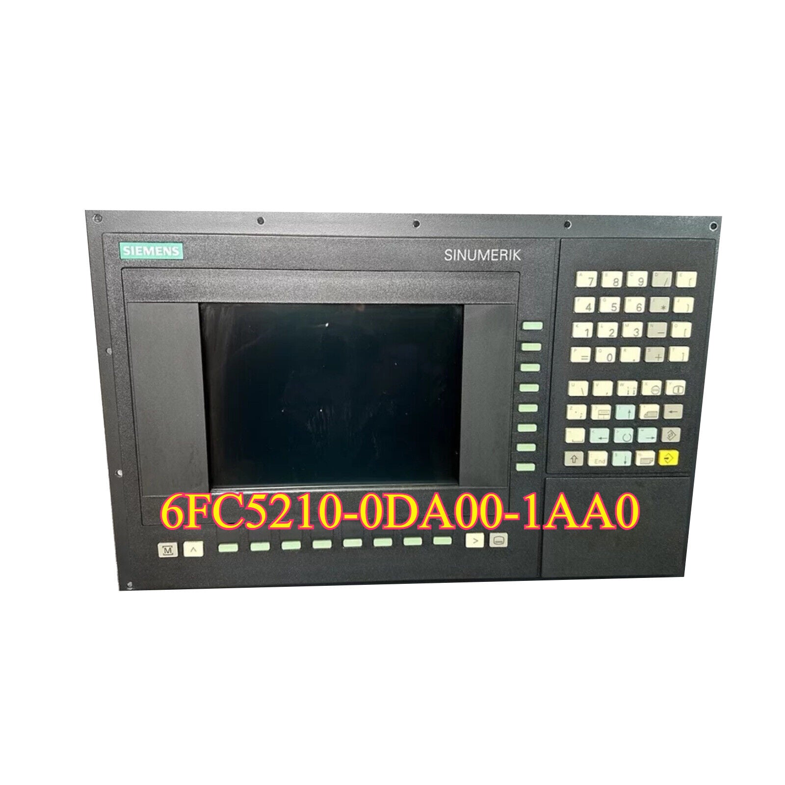 Siemens 6FC5210-0DA00-1AA0 SINUMERIK CNC control panel with display and keypad for industrial automation.