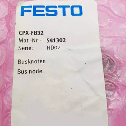 Festo CPX-FB32 Bus Node label, model 541302, industrial automation part