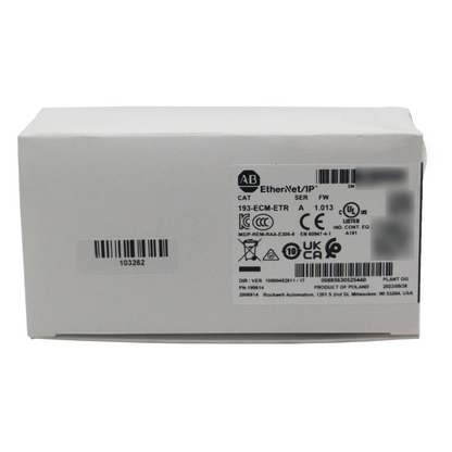 Allen-Bradley 193-ECM-ETR EtherNet/IP Communication Module Box, PLC industrial automation part