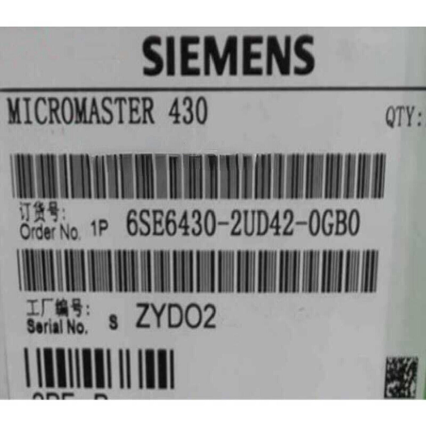 PLC | Siemens | 6SE6430-2UD42-0GB0 6SE6 430-2UD42-0GB0 MICROMASTER430 without filter