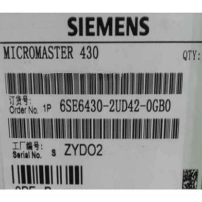 PLC | Siemens | 6SE6430-2UD42-0GB0 6SE6 430-2UD42-0GB0 MICROMASTER430 without filter