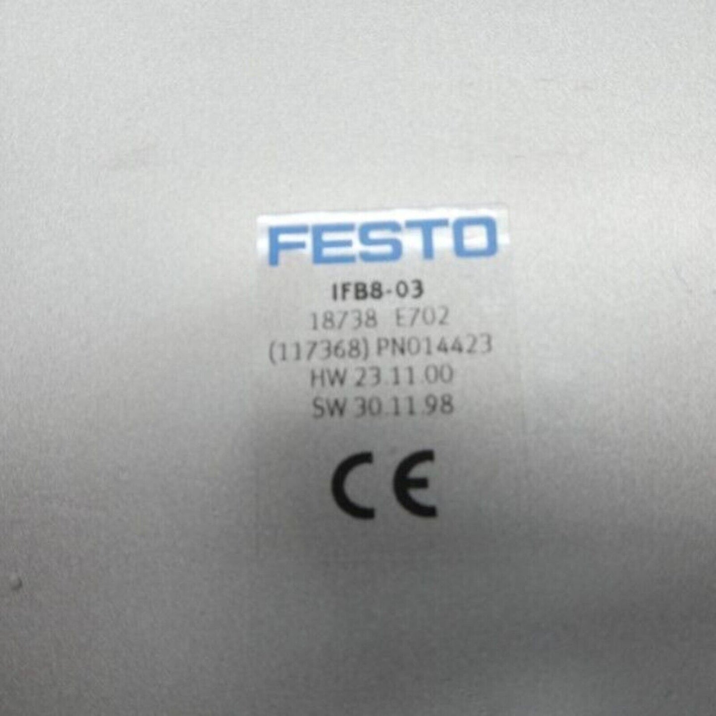 Festo IFB8-03 control block, product detail, industrial automation part, CE marking.