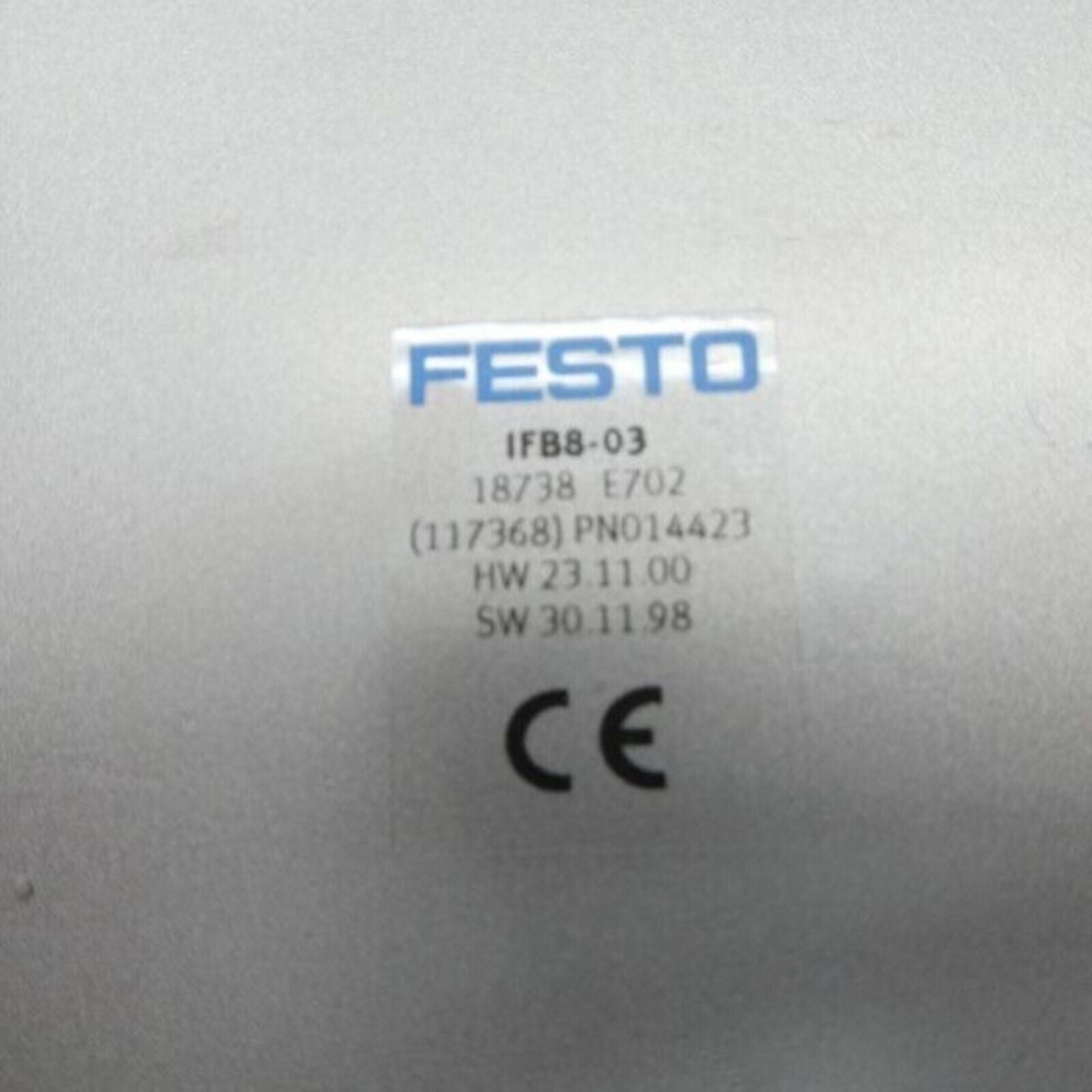 Festo IFB8-03 control block, product detail, industrial automation part, CE marking.