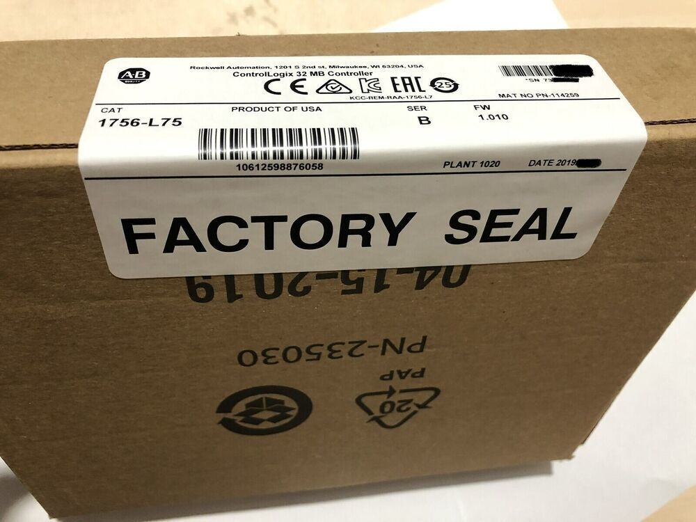 Allen-Bradley 1756-L75 ControlLogix Processor Box with Factory Seal - Industrial Automation Part